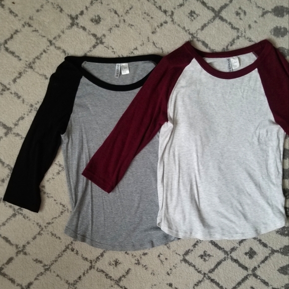 H&M Divided Baseball Tee Bundle of 2 Sz L - Picture 2 of 12